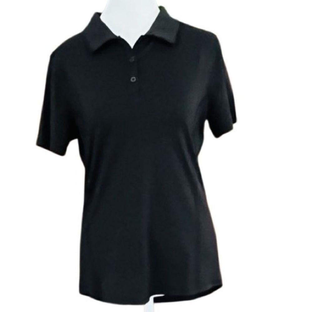 Soybu Black Women's Endurance Polo button front  size S.